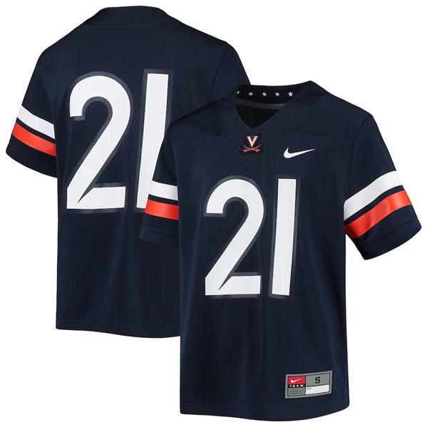Men's Virginia Cavaliers ACTIVE PLAYER Custom Navy Stitched Football Jersey